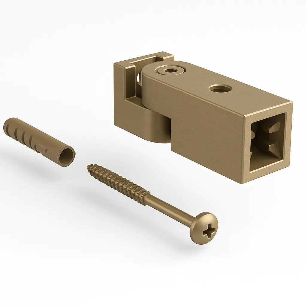 ADAPTATEUR MURAL P.BARRE STABILISATRICE   BRONZE DORÉ BROSSÉ