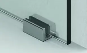 GUIDE AU SOL, POUR 8MM, GAUCHE   CHROME BRILLANT 