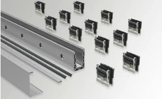 [DF810FR17KIT.20/97] Kit DEFENDER 810FR montage en nez de dalle, pour verres 16.7/21.5, B74 H127 L2000 (Alu Mat)