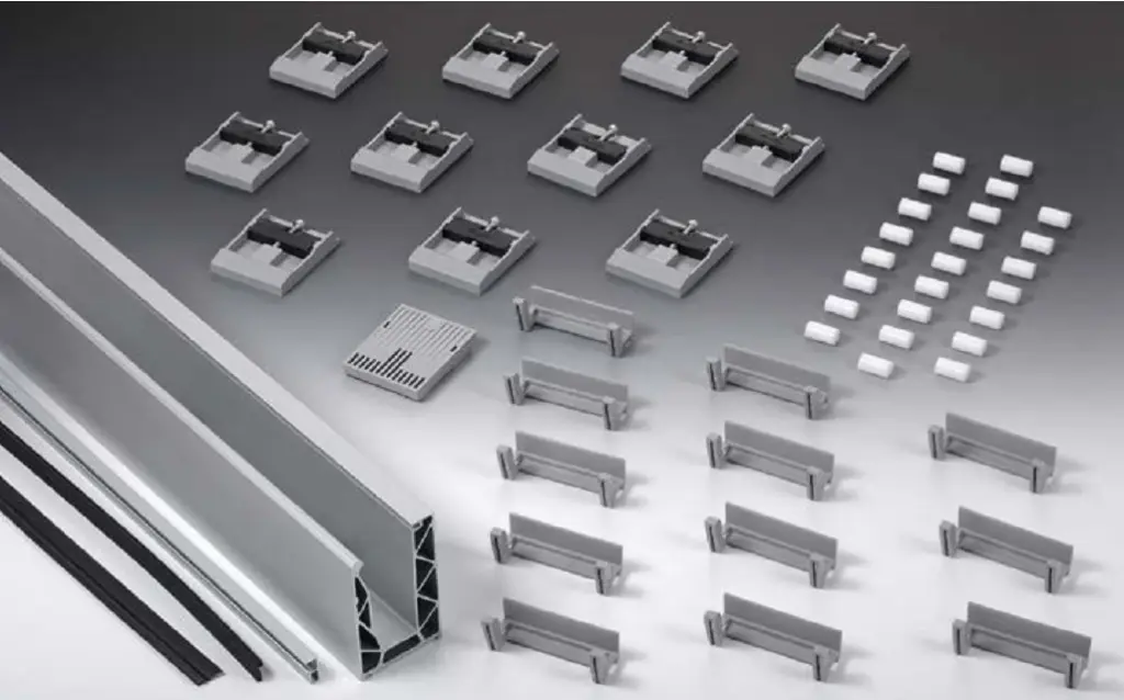 Kit DEFENDER 88MS montage sur dalle, pour verres 16.7/17.52 B72 H120 L3000 (non réglable) 