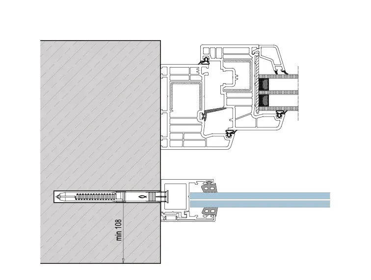 Kit garde-corps de fenêtre pose en tunnel hauteur 1100 mm alu mat verre de 13.52 a 21.52 mm