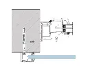 Kit garde-corps de fenêtre pose applique hauteur 1100 mm alu mat verre de 13.52 a 21.52 mm