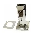 Pince piscine carré Poli Miroir Verre 10-12 mm réglable 