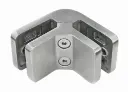 Pince à verre d'angle 90° 45x53x25mm, 8.76mm, AISI 316, brossé