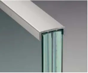 Profil de finition en aluminium, pour verres 17,5, B21.6 L3000