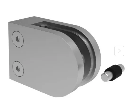 Pince à verre demi lune  8/12.76mm fixation sur plat - 316