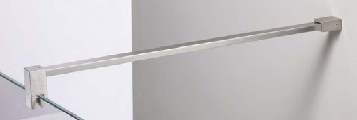 [DQX1500/1] Barre raidisseur mur/verre fixe avec pince haute, pour verres 8/12, L1520  Chromé
