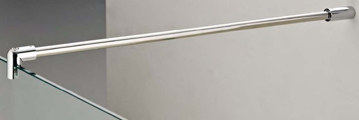 [MF127/1] Barre raidisseur mur/verre fixe, pour verres 6/10, L1030  Chromé