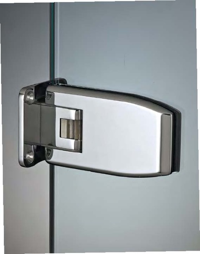 [S603/1] Charnière mur/verre centrale réglable, pour verres 8/12, B110 H60  Chromé