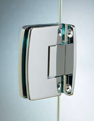[CHD22/1] Charnière mur/verre centrale réglable, pour verres 8/12, B55 H90  Chromé