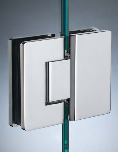 [CERZ3180/1] Charnière verre/verre en ligne, pour verres 6/10  Chromé
