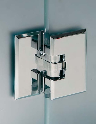 [CER32/2] Charnière verre/verre superposée, pour verres 6/10, B50 H80  Or