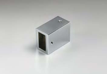 [DQA93/24] Fixation murale, B25 H18  Effet inox brossé