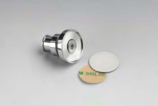 [DCCFT16/15] Fixation pour verre fixe, pour verres 8/10, B30  Inox brillant