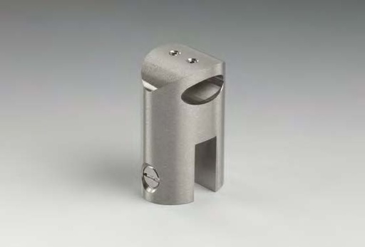 [CHDA83/1] Fixation sur verre en ligne traversante, pour verres 6/8, B30 H45  Chromé