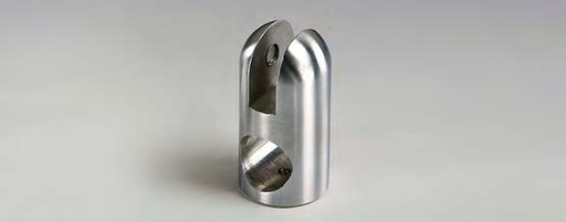 [MFCC13/8] Fixation sur verre, pour verres 8/10, B30 H58  Inox brossé