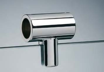 [MF06/3] Fixation traversante sur verre, B48 H60  Nickel brossé