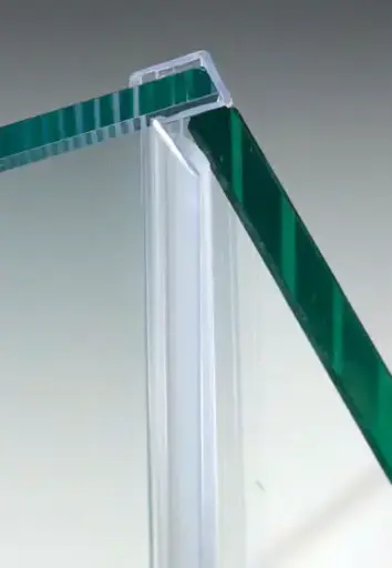 [GM5830] Joint avec butée à 90°, pour verres 6/8, L3000  Transparent