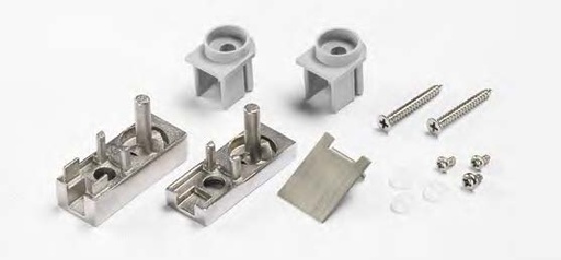 [PTUPSQACCM/15] Kit accessoires de montage mur/verre  Inox brillant