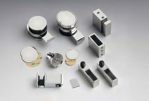 [DCCFTVET/15] Kit accessoires mur/verre, pour verres 8  Inox brillant