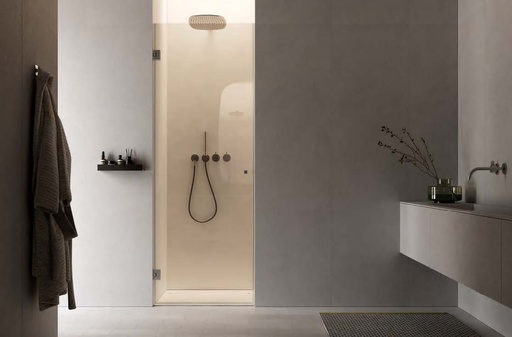 [BDCER81001/4] Kit douche porte battante mur/mur, pour verres 8/10  Bronze