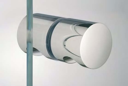 [SP255/24] Paire de boutons avec prise, pour verres 8/14, B38 L40  Effet inox brossé