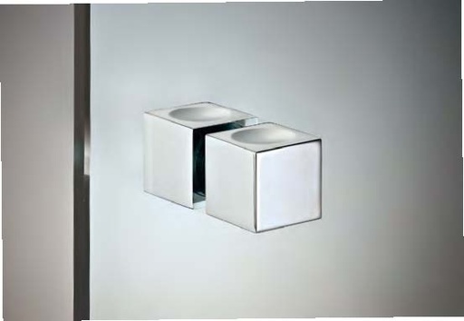 [DQP2525/1] Paire de boutons, pour verres 8/15, B25 H25  Chromé