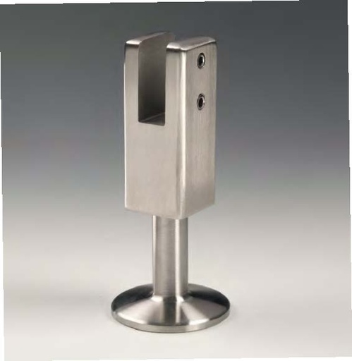 [PQ95/8] Pied réglable carré, pour verres 8/12, B60 H95/120  Inox brossé