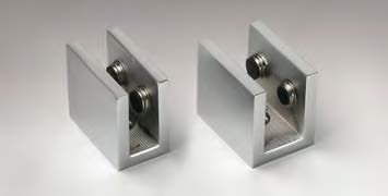 [MU30095/1] Pince section en « U », pour verres 6/8, B17 H26 L30 P4  Chromé