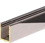 [LMU20B.150/R2] Profil en « U » LMU, B16 H20 L1498  RAL 9005 noir mat