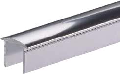 [PBD3184.150/91] Profil supérieur arrondi, B16 H13.5 L1498  Aluminium brillant