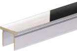 [LMU86B.100/R2] Profil supérieur plat LMU, B16 H13.5 L1498  RAL 9005 noir mat