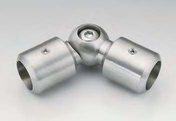 [SAS020/3] Raccord articulé, B28 L92  Nickel brossé