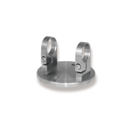 [102] Platine ronde fixation à l'anglaise D120mm-304