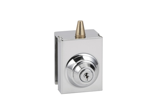 [1448.30.0S] Loqueteau à clé sans encoche verre 8 et 10mm s'entrouvrant - Chromé brillant