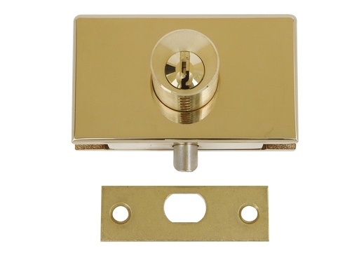 [1450.40.0S] Serrure de vitrine à pêne biseautée rétractable s'entrouvrant - Doré