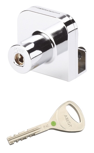 [1462.30.0CS] Serrure de sécurité à pêne dormant s'entrouvrant - Chromé brillant