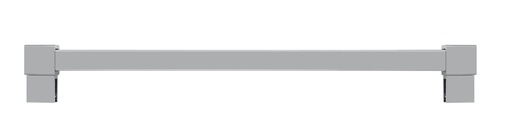 [1658.31.2SQ] Barre raidisseur  verre/verre lg 1200 mm carrée - Chromé mat