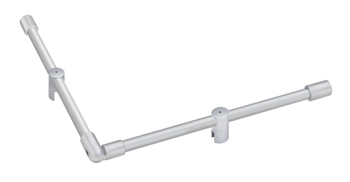 [1659.31.0D19] Barre raidisseur Ø 19 mm d'angle 2x lg: 1200mm - Chromé mat