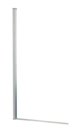 [2720.13.2L15] Profil Filéo articulé lg 1520 mm pour verre de 6 mm - Aluminium poli brillant