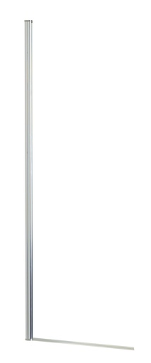 [2720.13.3L22] Profil Filéo articulé lg 2220 mm pour verre de 8 mm - Aluminium poli brillant
