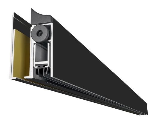 [2815L830.17] Joint porte automatique + adhesif L705-830  mm - Anodisé noir