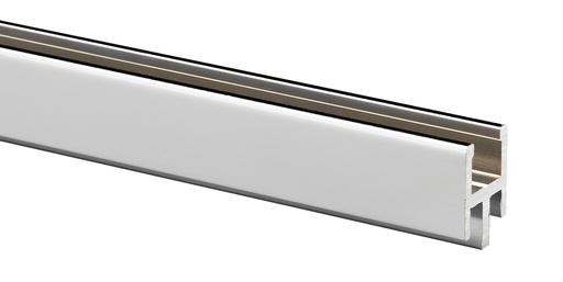 [2819.13.3] 1 profil bas horizontal pour volume fixe ép: 8mm - Aluminium poli brillant