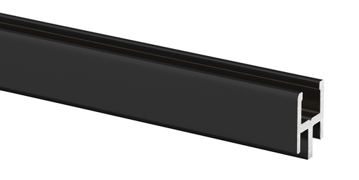 [2819.74.3] 1 profil bas horizontal pour volume fixe ép: 8mm - Laqué noir velours