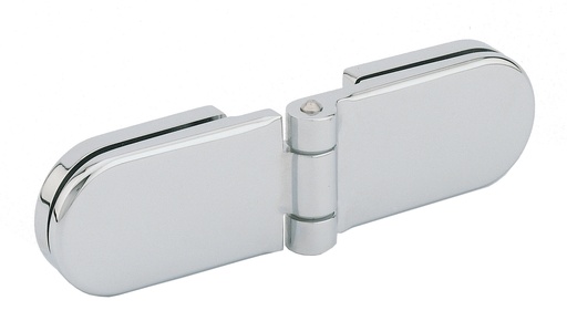 [3062.30.0] 1 Charnière double Coralia simple action pour verre ép: 6 et 8 mm - Chromé brillant