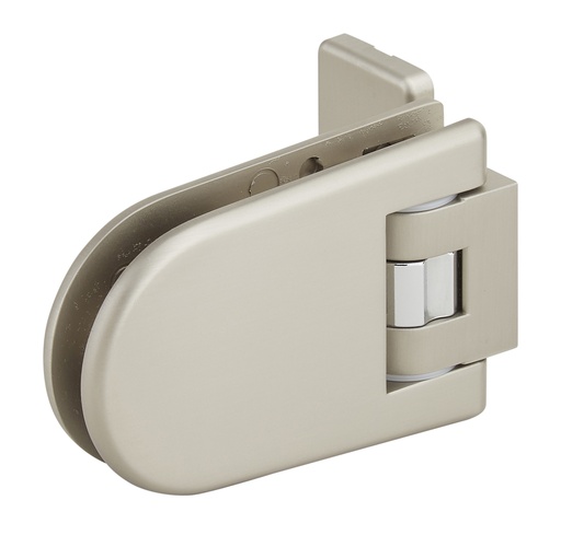 [3160.35.0RCV] 1 charnière simple Maréva réglable pour verre ép: 6 et 8mm platine de fixation à 2 trous - Effet inox