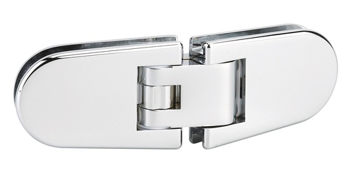 [3162.30.2RNS] 1 charnière double Maréva blocage à 135° réglable pour verre ép: 6 et 8mm - Chromé brillant