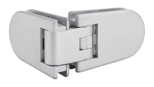 [3164.31.0RNS] 1 charnière double Maréva d'angle réglable pour verre ép: 6 et 8mm - Chromé mat