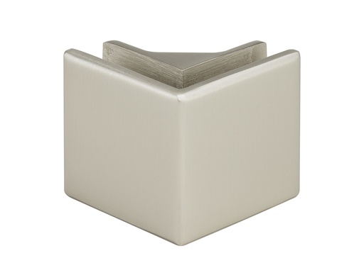 [3256.35.0] 1 pièce de fixation intermédiaire pour 2 volumes fixes à 90° verre 6 et 8mm - Effet inox
