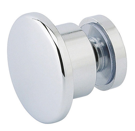 [3259.30.0] 1 bouton simple bombé diam:40mm - Chromé brillant